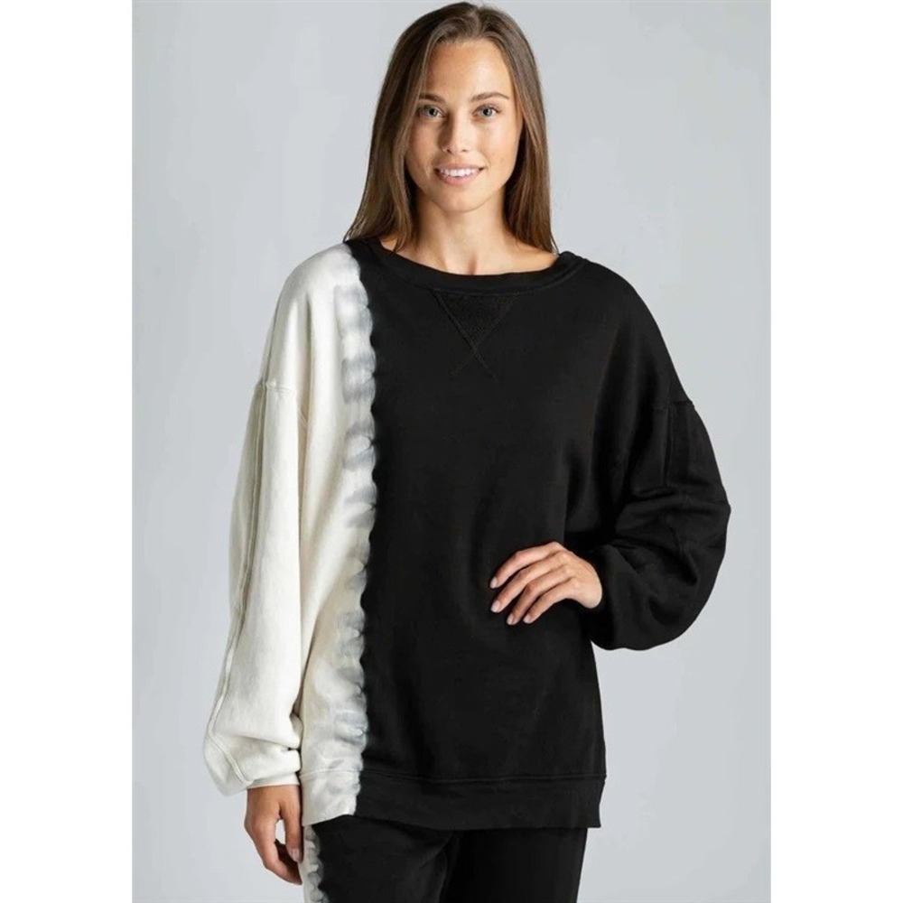 NWT JALA M Sedona Eclipse Tie Dye Fleece Shirt Lounge 114708